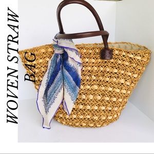 BEACH BAG SHOULDER LARGE SISAL STRAW NATURAL WOVEN